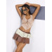 SHEIN ICON Женская модная поясная сумка в стиле ретро с двойной пряжкой и заклепками, абрикос
