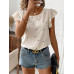 SHEIN Clasi Боди с круглым вырезом и принтом в виде сердца с рюшами и декоративным бантом, абрикос