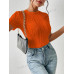 SHEIN Трикотажное боди из однотонной ребристой ткани Frenchy, апельсин SHEIN Трикотажное боди из однотонной ребристой ткани Frenchy, апельсин