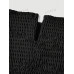 SHEIN MOD однотонное платье с гофрированной спиной и расклешенным подолом, черный