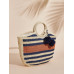 SHEIN VCAY Повседневная полосатая большая сумка с помпоном, многоцветный