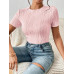SHEIN Трикотажное боди из однотонной ребристой ткани Frenchy, детский розовый