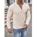 Мужская футболка с длинным рукавом и воротником-стойкой Manfinity Homme, абрикос