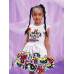 SHEIN SHEIN Kids QTFun Жилет с мультяшным буквенным принтом для маленьких девочек, белый