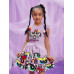 SHEIN SHEIN Kids QTFun Жилет с мультяшным буквенным принтом для маленьких девочек, сиреневый фиолетовый