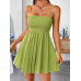 SHEIN EZwear Женское тканое платье-комбинация с V-образным вырезом, лаймово-зеленый SHEIN EZwear Женское тканое платье-комбинация с V-образным вырезом, лаймово-зеленый
