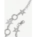 SHEIN ICON Серебряная поясная цепочка с пятиконечной звездой и кругом, серебро