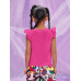 SHEIN SHEIN Kids QTFun Жилет с мультяшным буквенным принтом для маленьких девочек, ярко-розовый