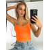 SHEIN BAE женская сексуальная однотонная майка с открытой спиной, апельсин