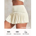 SHEIN Спортивная мини-юбка с градиентными плиссированными шортами для повседневного и повседневного использования, желтый SHEIN Спортивная мини-юбка с градиентными плиссированными шортами для повседневного и повседневного использования, желтый