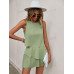 SHEIN Clasi в горошек с принтом без рукавов и круглым вырезом, зеленый SHEIN Clasi в горошек с принтом без рукавов и круглым вырезом, зеленый