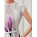 SHEIN Modely женское облегающее платье миди с круглым вырезом и короткими рукавами с принтом тай-дай, многоцветный SHEIN Modely женское облегающее платье миди с круглым вырезом и короткими рукавами с принтом тай-дай, многоцветный