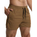 Мужские спортивные шорты SHEIN Fitness с карманами на талии и шнурком, хаки