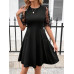 SHEIN Clasi Однотонное женское платье, черный SHEIN Clasi Однотонное женское платье, черный