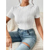 SHEIN Трикотажное боди из однотонной ребристой ткани Frenchy, белый SHEIN Трикотажное боди из однотонной ребристой ткани Frenchy, белый