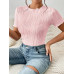 SHEIN Трикотажное боди из однотонной ребристой ткани Frenchy, детский розовый