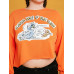 SHEIN Толстовка с заниженными плечами и мультяшным узором, апельсин SHEIN Толстовка с заниженными плечами и мультяшным узором, апельсин
