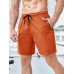 Мужские спортивные шорты SHEIN для фитнеса с буквенным принтом и шнурком на талии, апельсин