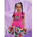 SHEIN SHEIN Kids QTFun Жилет с мультяшным буквенным принтом для маленьких девочек, ярко-розовый