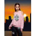 SHEIN Толстовка с открытыми плечами и принтом фигур и звезд, детский розовый SHEIN Толстовка с открытыми плечами и принтом фигур и звезд, детский розовый