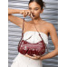 SHEIN ICON Street Style, женская модная однотонная сумка через плечо, бургундия