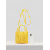 SHEIN VCAY Желтая мини-соломенная сумка с двойной ручкой, желтый