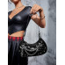 SHEIN ICON Street Style, средняя сумка-хобо с застежкой-молнией, необычная цепочка и декор в форме сердца , многоцветный