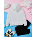 SHEIN Толстовка и спортивные штаны с мультяшным рисунком для мальчиков-подростков, белый