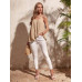 SHEIN Clasi однотонный плиссированный свободный повседневный топ-бретелька, абрикос SHEIN Clasi однотонный плиссированный свободный повседневный топ-бретелька, абрикос
