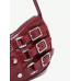 SHEIN ICON Street Style, бургундия