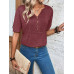 SHEIN Clasi Женская футболка с короткими рукавами, бургундия SHEIN Clasi Женская футболка с короткими рукавами, бургундия