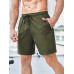 Мужские спортивные шорты SHEIN для фитнеса с буквенным принтом и шнурком на талии, армейский зеленый