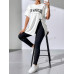 SHEIN Essnce Летний комплект из двух предметов, черное и белое