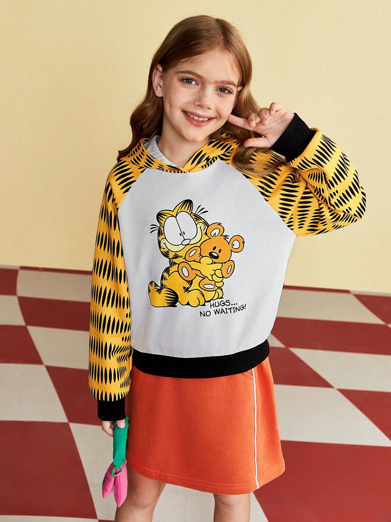 Толстовка с капюшоном и рукавами реглан для девочек-подростков SHEIN с цветными блоками и буквенным принтом, многоцветный Толстовка с капюшоном и рукавами реглан для девочек-подростков SHEIN с цветными блоками и буквенным принтом, многоцветный