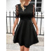 SHEIN Clasi Однотонное женское платье, черный SHEIN Clasi Однотонное женское платье, черный