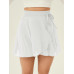 SHEIN VARSITY Спортивная теннисная базовая сетка с поясом и юбкой, белый