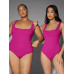 SHEIN BAE Однотонное боди-майка, ярко-розовый