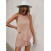 SHEIN Clasi в горошек с принтом без рукавов и круглым вырезом, пыльный розовый SHEIN Clasi в горошек с принтом без рукавов и круглым вырезом, пыльный розовый