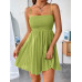SHEIN EZwear Женское тканое платье-комбинация с V-образным вырезом, лаймово-зеленый SHEIN EZwear Женское тканое платье-комбинация с V-образным вырезом, лаймово-зеленый