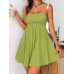 SHEIN EZwear Женское тканое платье-комбинация с V-образным вырезом, лаймово-зеленый SHEIN EZwear Женское тканое платье-комбинация с V-образным вырезом, лаймово-зеленый