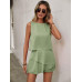 SHEIN Clasi в горошек с принтом без рукавов и круглым вырезом, зеленый SHEIN Clasi в горошек с принтом без рукавов и круглым вырезом, зеленый