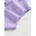 SHEIN MOD SHEIN MOD женская двухслойная мини-юбка с асимметричным подолом и рюшами и присборенной талией, фиолетовый
